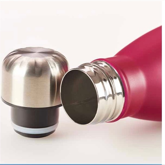 NIB ‘Choose Joy’ raspberry color double wall insulated bottle 17oz vacuum seal - Picture 2 of 8